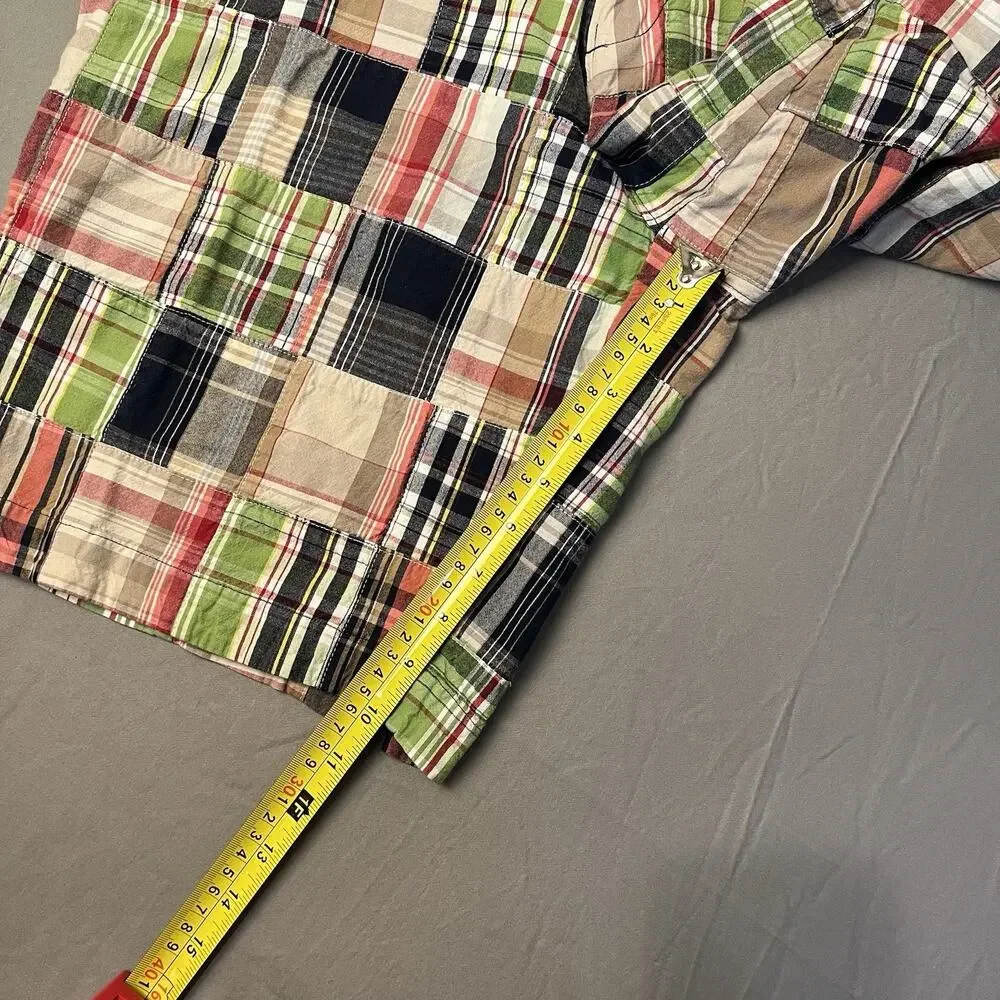 Madison Men's Size 34 Shorts Plaid Patchwork Multicolor Cotton Madras Beach